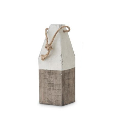 Gray & White Wooden Bouys