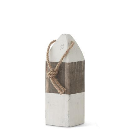 Gray & White Wooden Bouys