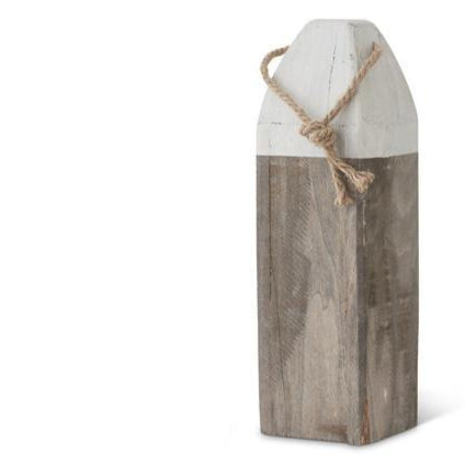 Gray & White Wooden Bouys
