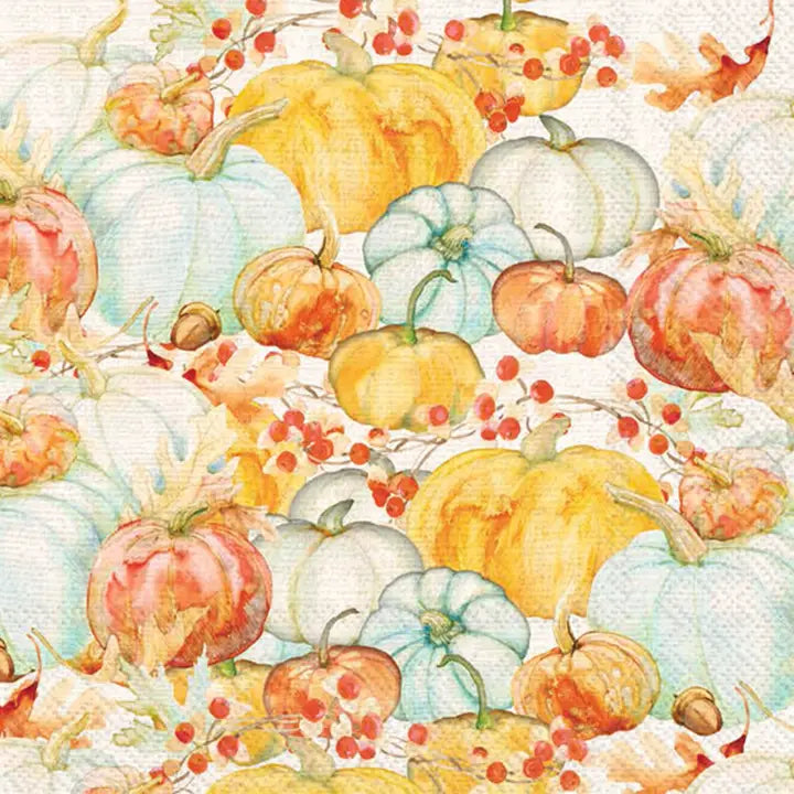 Watercolor Pumpkins Paper Napkins