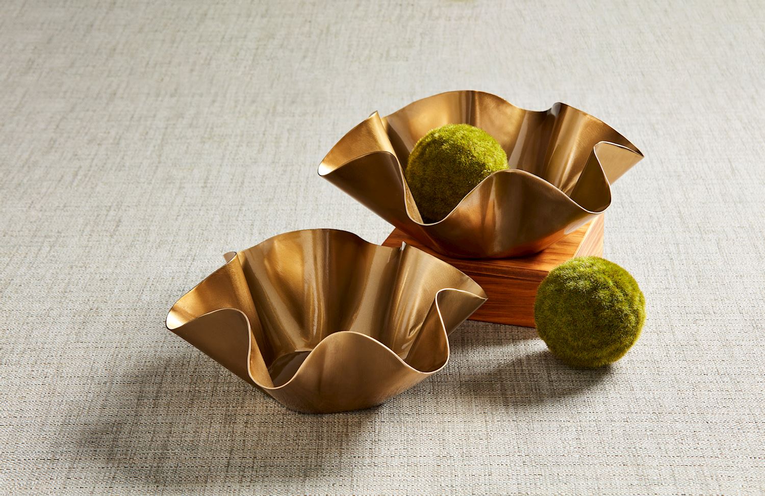 Brass Ruffle Bowl
