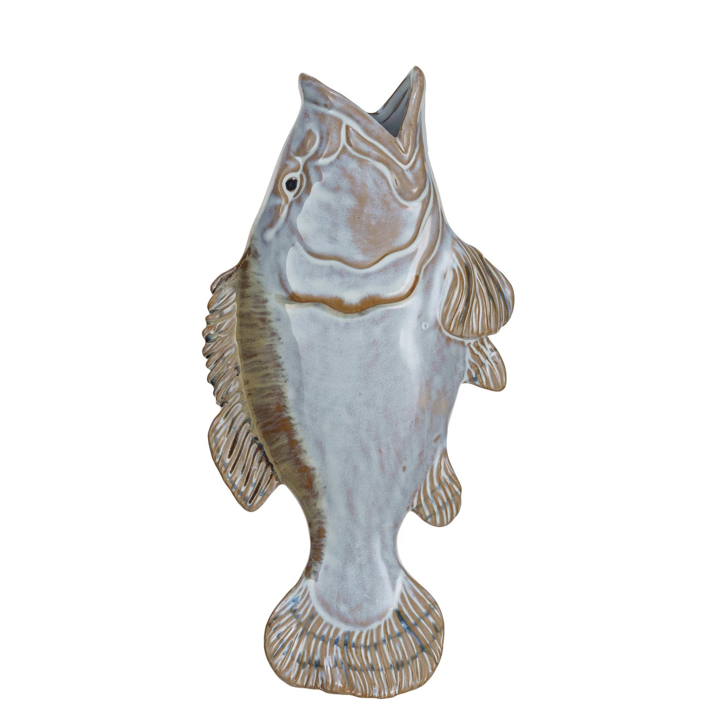 Stoneware Fish Wall Vase