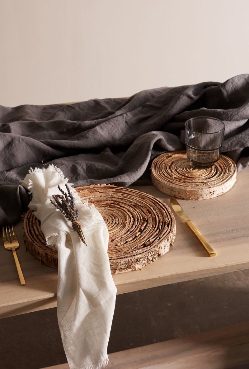 Stripped Birchwood Charger