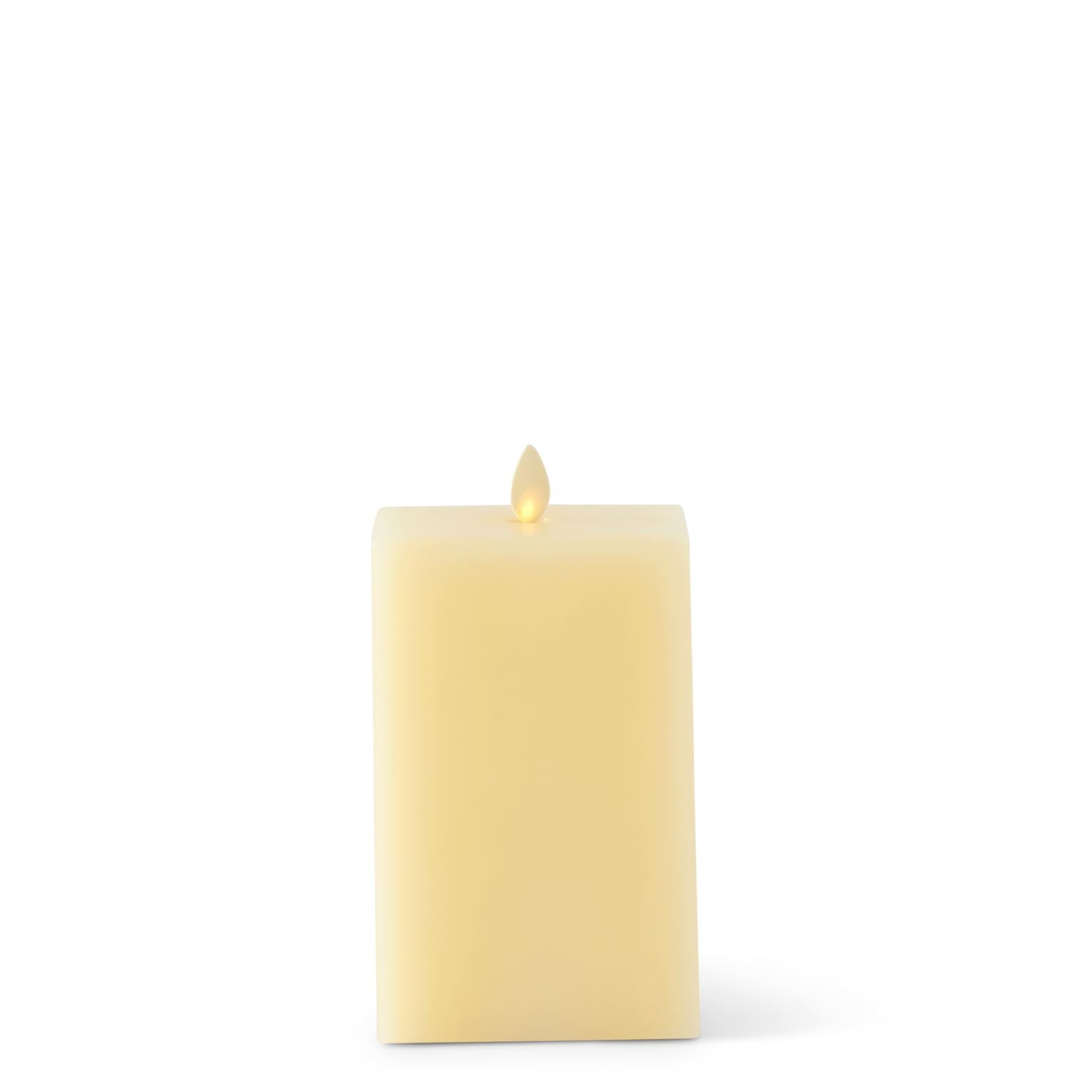 7.5" Indoor Square Luminara Candle with Realistic Flame