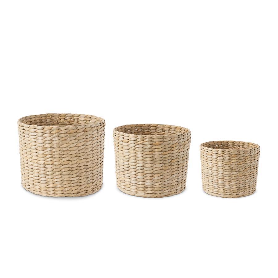 Round Woven Wheat Basket