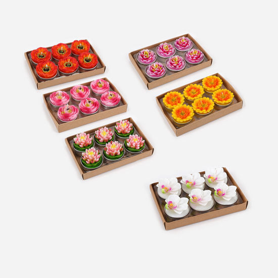 Flower T-Light Set of 6